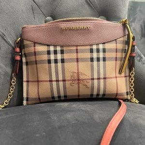 Burberry Pink horse check crossbody